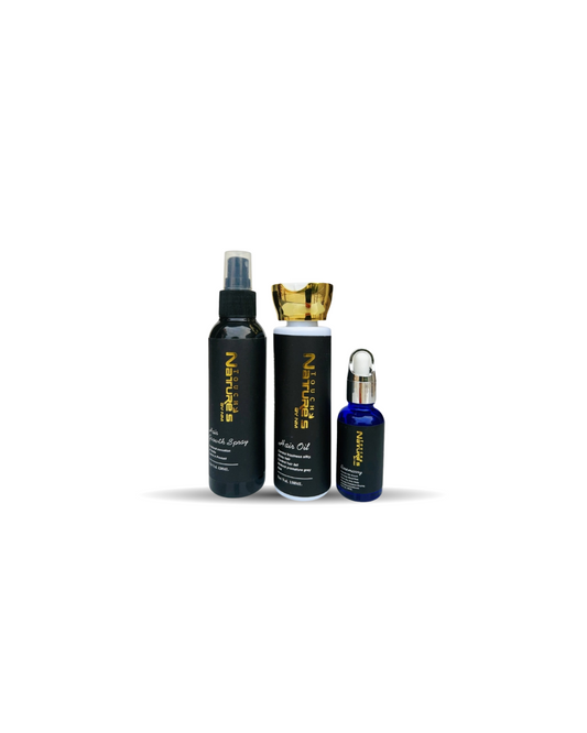 Hair Fall Rescue Kit – Hair Oil + Rosemary Spray + Rosemary Essential Oil